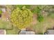 A home featuring a lush green yard and mature trees in a serene, suburban setting with a red car at 111 Evergreen Trl, Cartersville, GA 30121