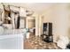 Convenient laundry area adjacent to living room with appliances and storage at 1218 Cabots Ln, Auburn, GA 30011
