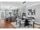 Modern kitchen featuring gray cabinets, stainless steel appliances, and a center island at 2528 Magnolia Ridge Dr, Marietta, GA 30067