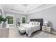 Relaxing main bedroom with coffered ceilings, lots of natural light and modern decor at 2528 Magnolia Ridge Dr, Marietta, GA 30067