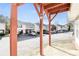 View from patio looking at the parking lot of the townhome community at 6331 Wedgeview Dr, Tucker, GA 30084
