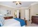 Bedroom with decorative ceiling, wooden floors, and neutral paint color at 854 Club Moss Ct, Marietta, GA 30068