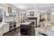 Gourmet kitchen with stainless steel appliances, center island, and open layout perfect for cooking and entertaining at 854 Club Moss Ct, Marietta, GA 30068