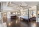 Spacious main bedroom featuring hardwood floors, fireplace, and trey ceiling at 854 Club Moss Ct, Marietta, GA 30068