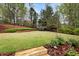 Sprawling back yard features grass and tall trees at 1319 Glen Cedars Dr, Smyrna, GA 30126