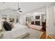 Open Primary bedroom layout with fireplace, connecting to a large backyard view at 1319 Glen Cedars Dr, Smyrna, GA 30126