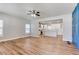 Spacious living room boasts new hardwood floors, recessed lighting and neutral color palette at 870 Gaston Sw St, Atlanta, GA 30310
