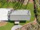 Aerial view of the house showcasing the roof, backyard, and deck at 3143 Lee Cir, Buford, GA 30518