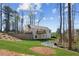 Backyard featuring a small deck and well-maintained landscaping at 3143 Lee Cir, Buford, GA 30518