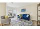 Cozy living room with comfortable seating, bright windows, and stylish decor on wood grain floors at 4419 Bellwood Cir, Atlanta, GA 30349