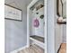 Inviting mud room closet with practical built-ins and stylish decor accents at 841 Butterworth Rd, Canton, GA 30114