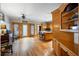 Open floor plan showcasing a beautiful kitchen with wooden cabinets and an island with seating at 2610 Ginger Dr, Buford, GA 30519