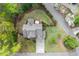 Bird's-eye view of a gray house with a deck and a lush green lawn at 2811 Shady Valley Ne Dr, Brookhaven, GA 30324