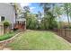 Beautifully landscaped backyard with a well-maintained lawn, stone retaining wall, and mature trees at 2811 Shady Valley Ne Dr, Brookhaven, GA 30324