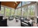 Relaxing screened porch with comfortable seating and a wooded backyard view at 2811 Shady Valley Ne Dr, Brookhaven, GA 30324