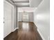 Spacious living room with elegant hardwood floors and tray ceiling at 3435 Kingsboro Ne Rd # 603, Atlanta, GA 30326