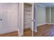 Convenient pantry with wire shelving for organized storage at 9117 Dearing St, Covington, GA 30014