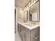 Bright bathroom featuring double sink vanity, sleek fixtures and modern mirrors at 158 Hemphill School Rd, Atlanta, GA 30331