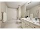 Bright bathroom featuring a tub-shower combination and a white vanity with ample counter space at 214 Cedar Woods Way, Canton, GA 30114