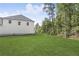 Expansive grassy backyard, perfect for outdoor activities and relaxation with wooded buffer at 7043 Foundry Dr, Woodstock, GA 30188