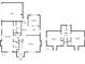 Detailed floor plan showcasing the layout of the home, including the room dimensions and the location of the garage at 1174 Oak Knoll Ct, Lithonia, GA 30058