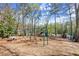 A playground with swings and play equipment in a wooded community at 495 Heritage Way, Atlanta, GA 30328