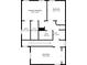 Second floor plan showing the primary bedroom, two bedrooms, bathrooms, hall and closet at 230 Silver Fox Trl, Dallas, GA 30157