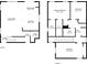 Two-story floor plan showing layout of living room, kitchen, bedrooms, bathrooms, and hall at 230 Silver Fox Trl, Dallas, GA 30157