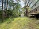 View of home from the backyard showcasing the deck overlooking the lot at 3150 Berkshire Manor Dr, Alpharetta, GA 30022