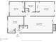 Detailed floor plan showcasing bedrooms, kitchen, living room with fireplace, and bathroom layout at 306 Teal Ct, Roswell, GA 30076