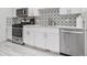 Modern kitchen with stainless steel appliances, white cabinets, and stylish backsplash at 215 Piedmont Ne Ave # 708, Atlanta, GA 30308