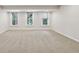 Finished basement has a carpeted floor and features three windows with outside views at 4062 Vinings Mill Se Trl, Smyrna, GA 30080