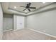 Finished bedroom features a ceiling fan and recessed lighting, as well as a carpeted floor at 4062 Vinings Mill Se Trl, Smyrna, GA 30080