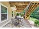 Covered patio with stone flooring and seating area, perfect for outdoor relaxation at 4062 Vinings Mill Se Trl, Smyrna, GA 30080