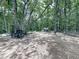 View of a wooded backyard with benches and a chicken coop at 1170 Upper Sweetwater Se Trl, White, GA 30184
