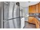 A kitchen showcasing stainless steel refrigerator and a gas range at 948 Sycamore Dr, Decatur, GA 30030