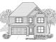 Rendering of a two-story brick home with an attached garage and a well-manicured lawn at 3790 Near Star Ln, Cumming, GA 30028