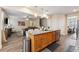 Modern kitchen island that opens up to the living room, seamlessly integrating the cooking and living spaces at 245 Piedmont Cir, Covington, GA 30016