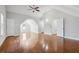 Large bedroom with high ceilings, neutral paint, and multiple entry doors at 277 Edison Dr, Stockbridge, GA 30281