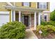 Charming home entrance with stone accents and lush landscaping at 4461 Kentland Dr, Acworth, GA 30101