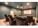 Home theater with comfortable seating and projector for movie nights at 1190 Mosspointe Dr, Roswell, GA 30075