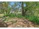 Backyard landscape with mature trees and potential for creating a tranquil outdoor oasis at 952 Columbia Dr, Decatur, GA 30030