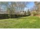Wide backyard framed with a tall, wooden fence creating a private outdoor space with mature trees at 940 Austin Ave, Atlanta, GA 30307