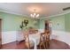 Stylish dining room with wood floors, decorative wall trim, and an adjacent buffet, perfect for entertaining at 3904 Tristan Way, Suwanee, GA 30024