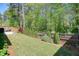 Sprawling backyard features a wooden fence and freshly mowed lawn at 163 Neese Farm Dr, Woodstock, GA 30188
