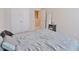 Cozy bedroom featuring a plush bed and ample closet space at 5522 Donerail St, Lithonia, GA 30058