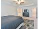 This comfortable main bedroom has carpet floors and closet access at 5522 Donerail St, Lithonia, GA 30058