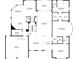 Detailed first-floor plan showcasing layout including kitchen, living room, primary bedroom suite, and garage at 6840 N Creekside Pt, Cumming, GA 30041