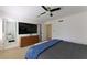 Spacious bedroom with a ceiling fan and access to the attached bathroom at 3811 Valley Green Dr, Marietta, GA 30068