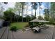 Spacious outdoor deck with seating, ideal for entertaining or relaxing in a beautifully landscaped backyard at 3811 Valley Green Dr, Marietta, GA 30068